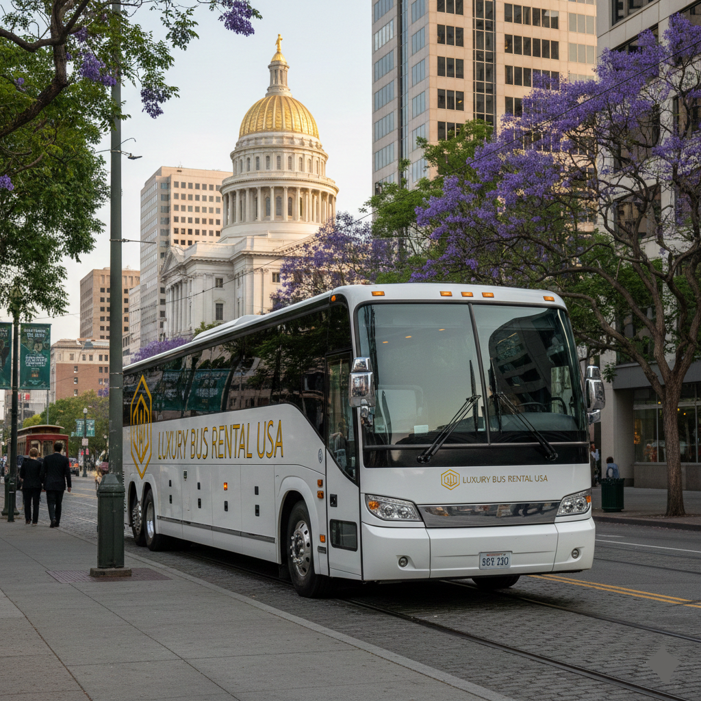 sacramento, cs charter bus rental